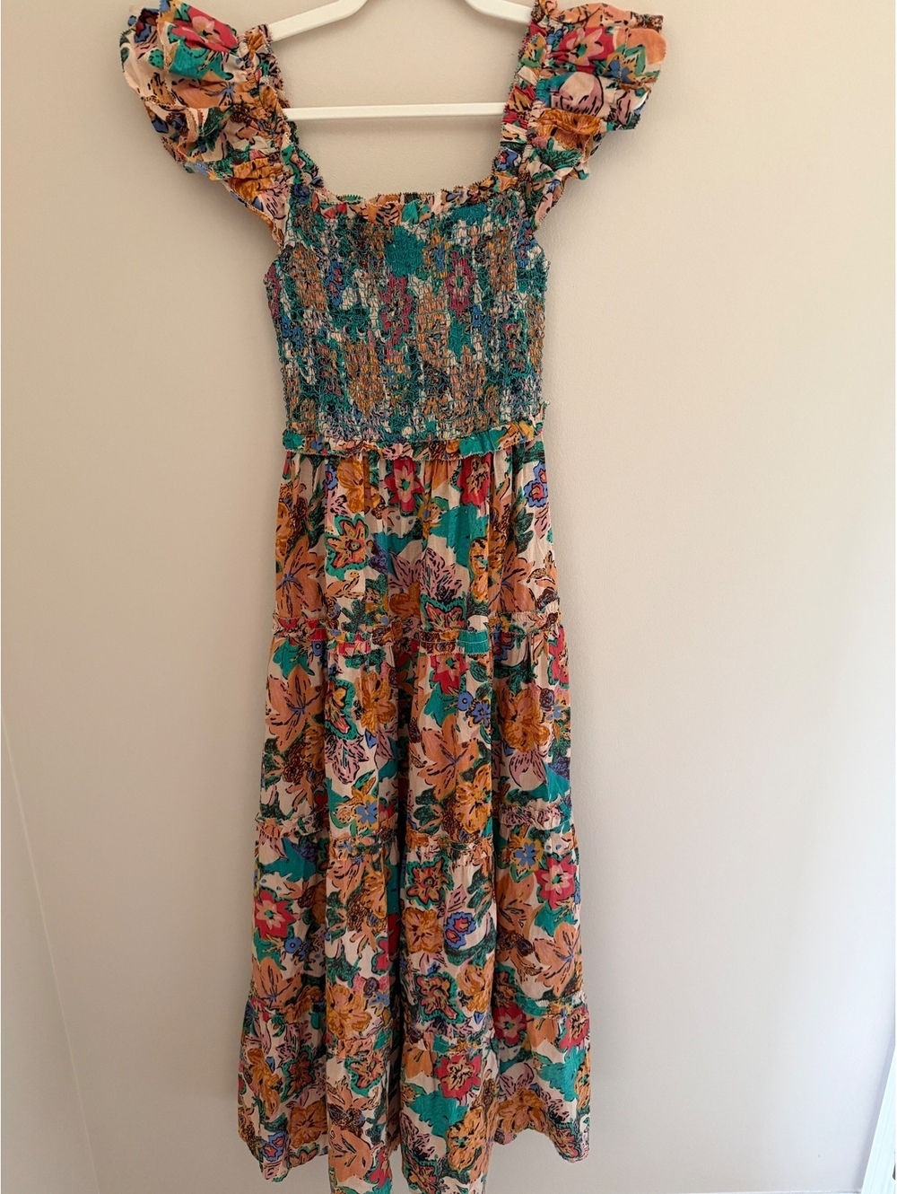 100% cotton XS/S/M Anthro Love the Label vibrant dress